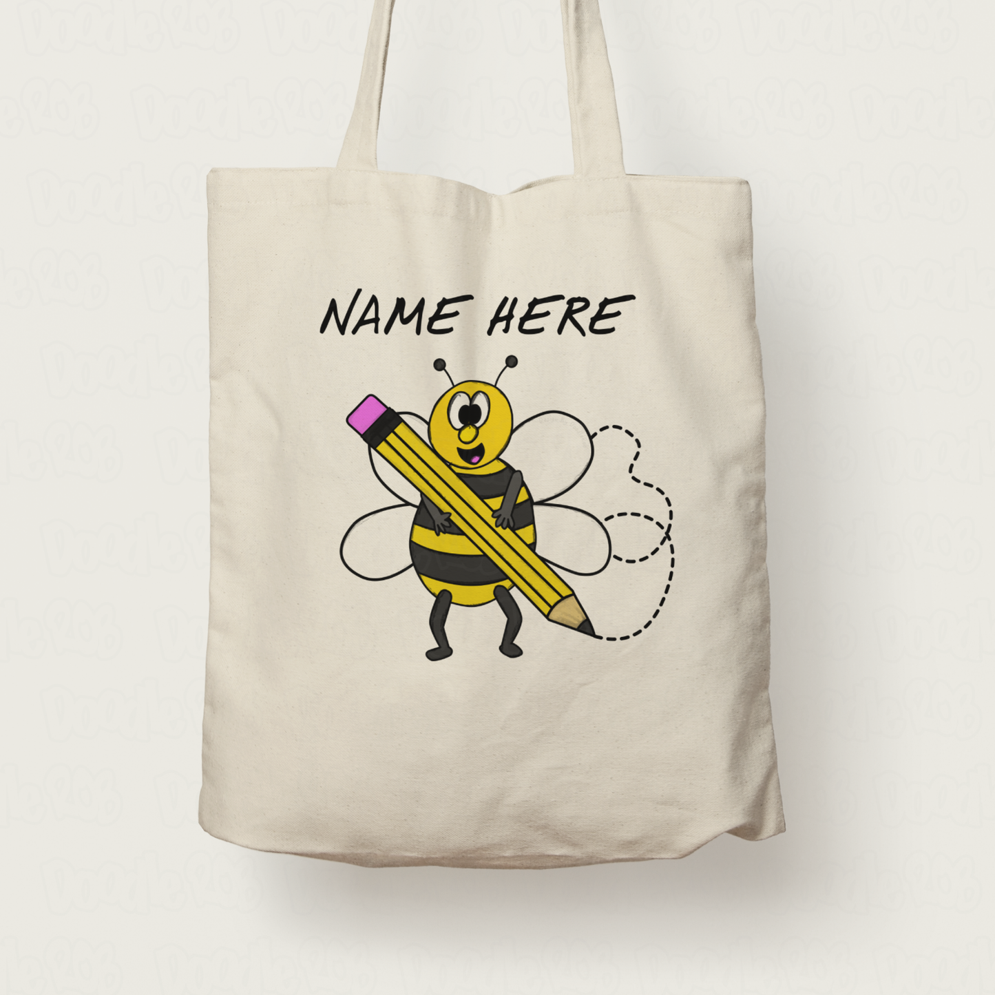 School Bee Personalised Tote Bag - Custom School Tote Bag - Back To School Gift For Teacher