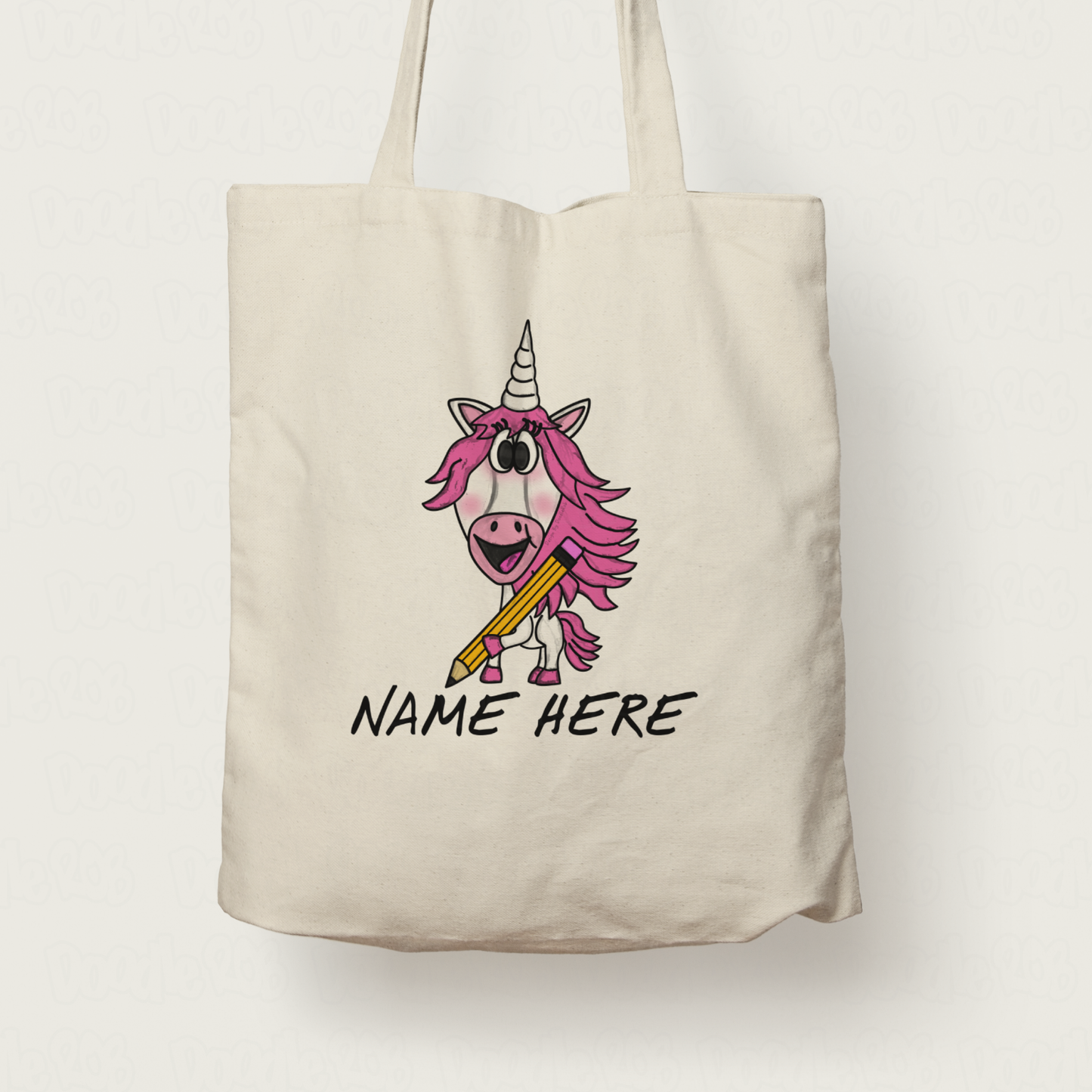 School Unicorn Personalised Tote Bag - Custom School Tote Bag - Back To School Gift For Teacher
