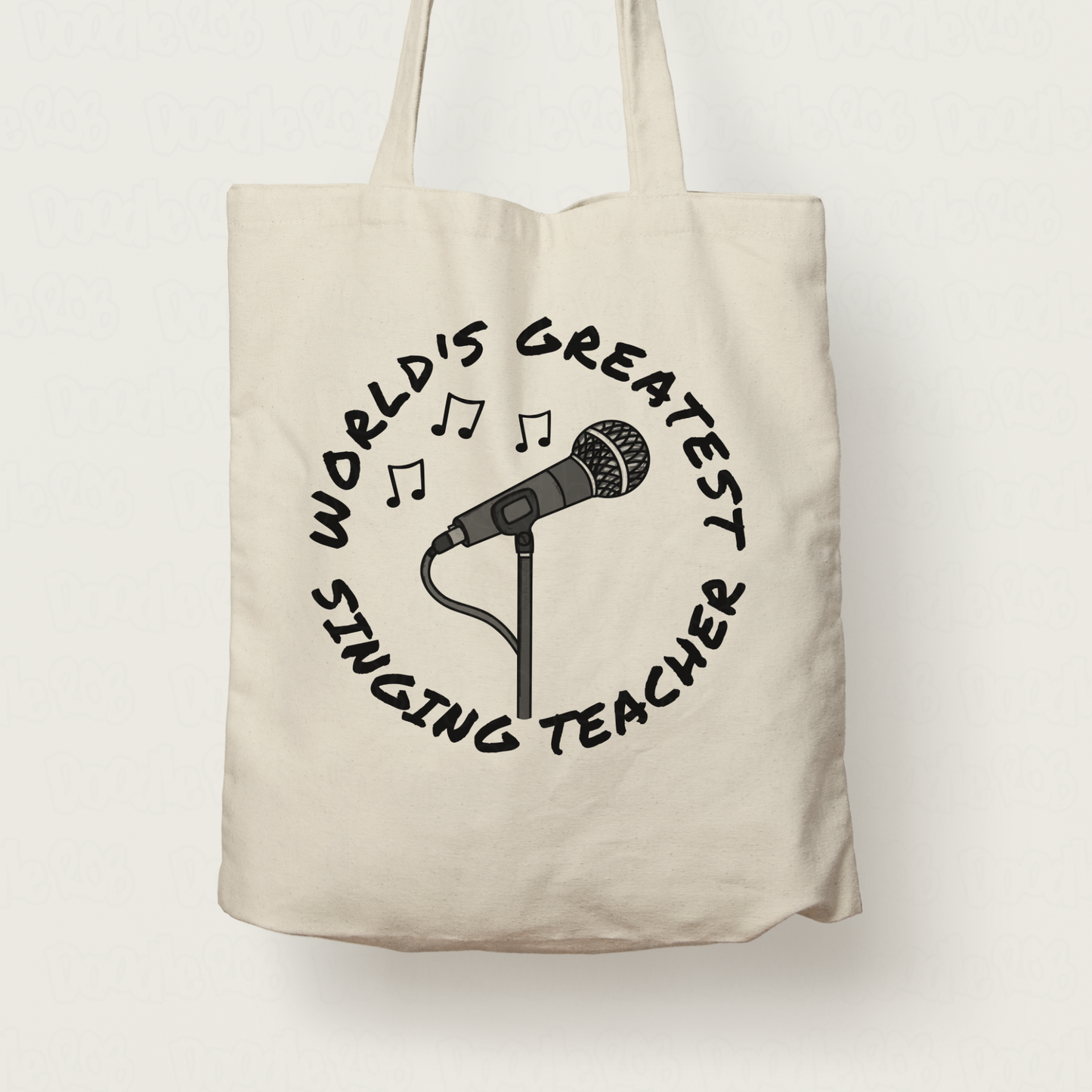 Singing Teacher Tote Bag - World's Greatest Singing Teacher - Gift For Vocal Coach