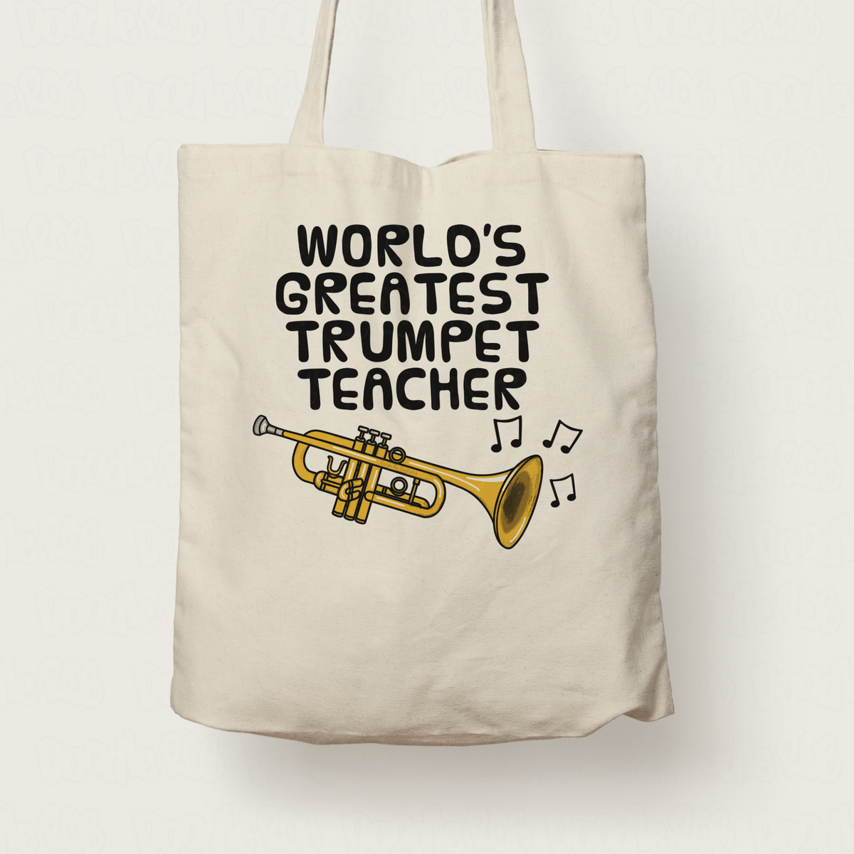 Trumpet Teacher Tote Bag - World's Greatest Trumpet Teacher - Gift For Trumpeter