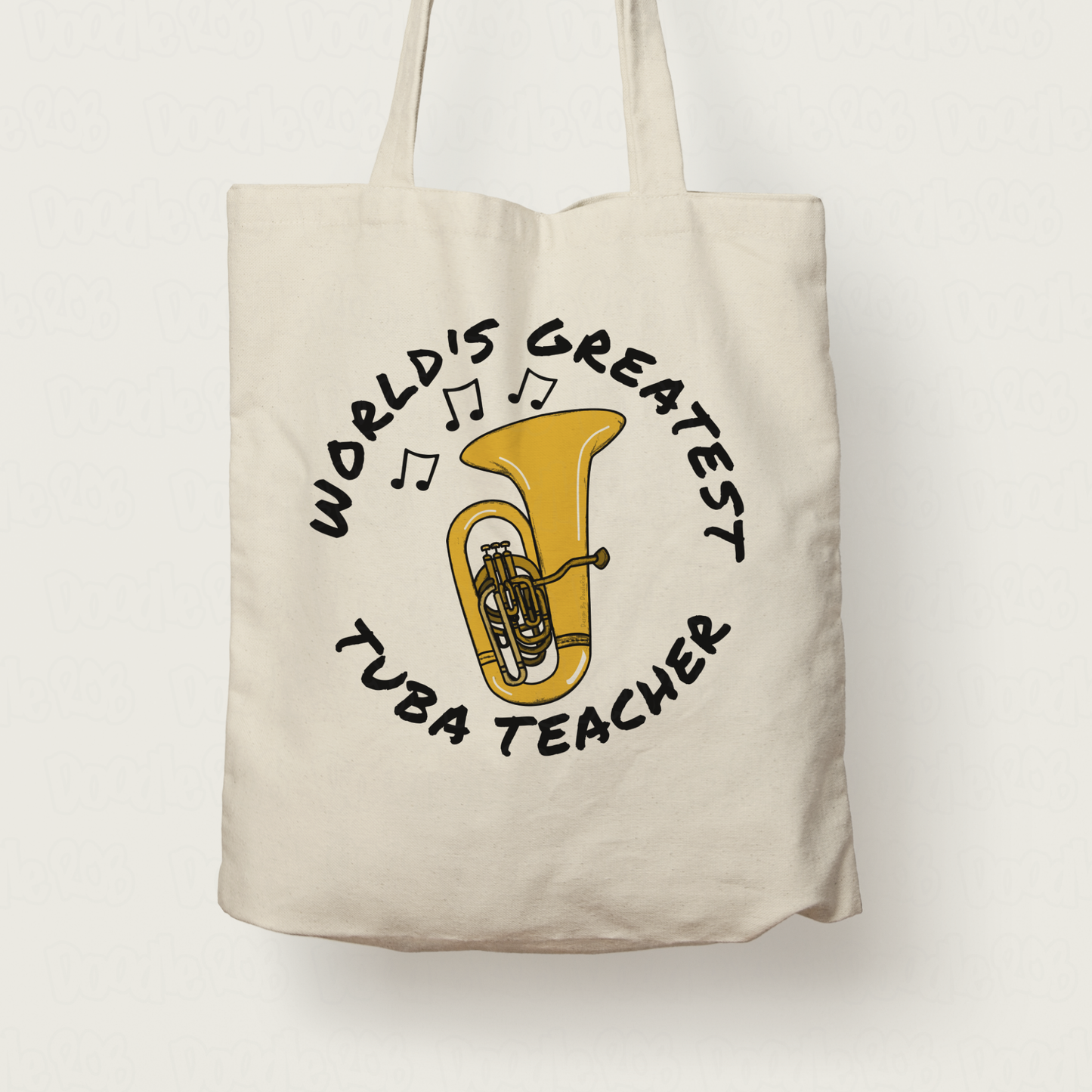 Tuba Teacher Tote Bag - World's Greatest Tuba Teacher - Gift For Tubaist