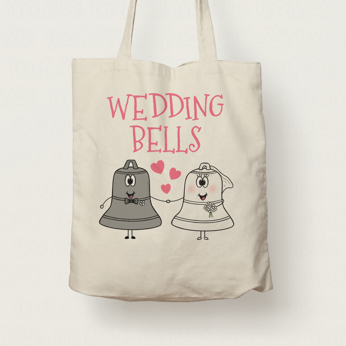 Cute Bride Tote Bag - Wedding Bells - Bridal Party Gift - Gift For Wedding Planner
