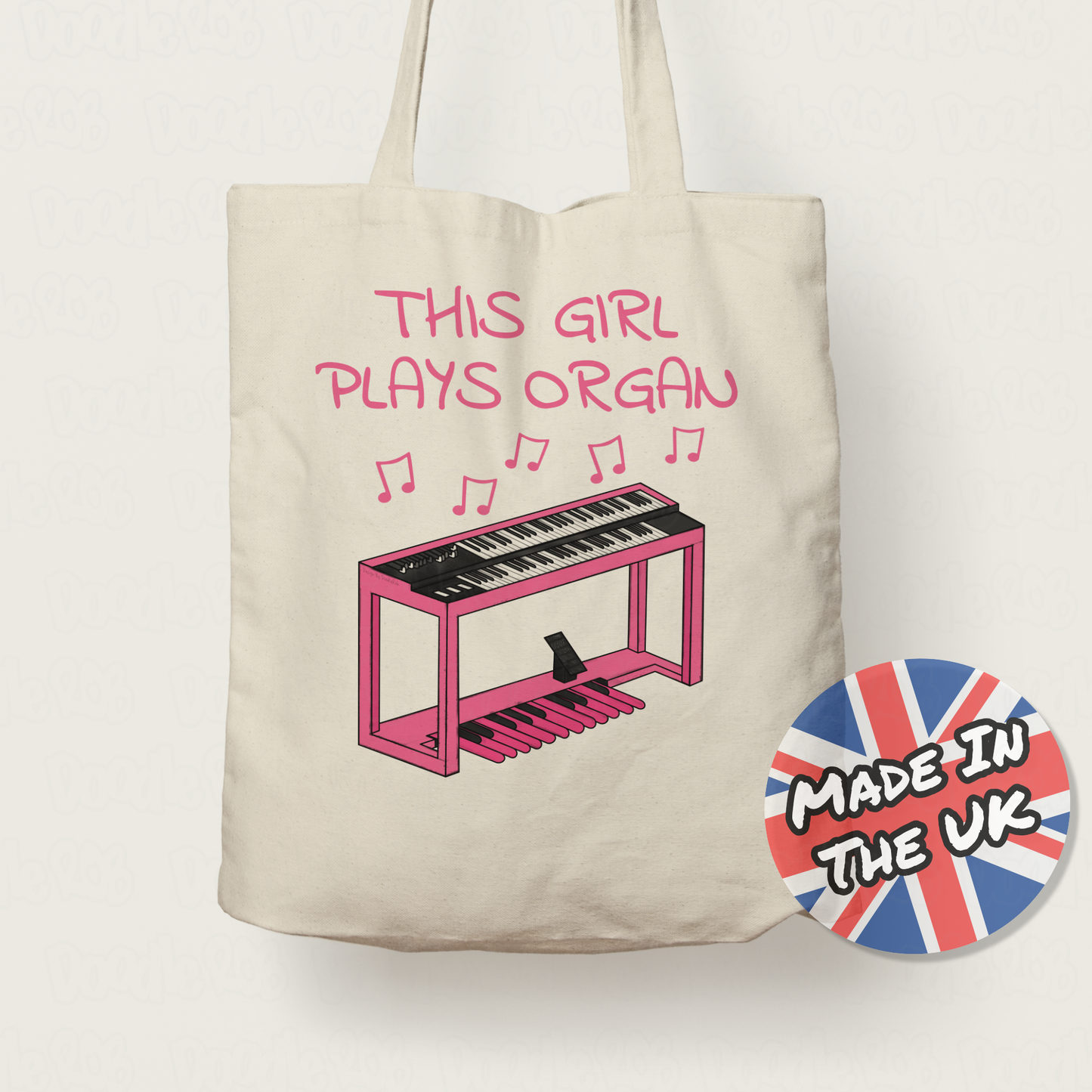 Female Organist Tote Bag - This Girl Plays Organ - Organ Student Gift - Musician Gift For Girl