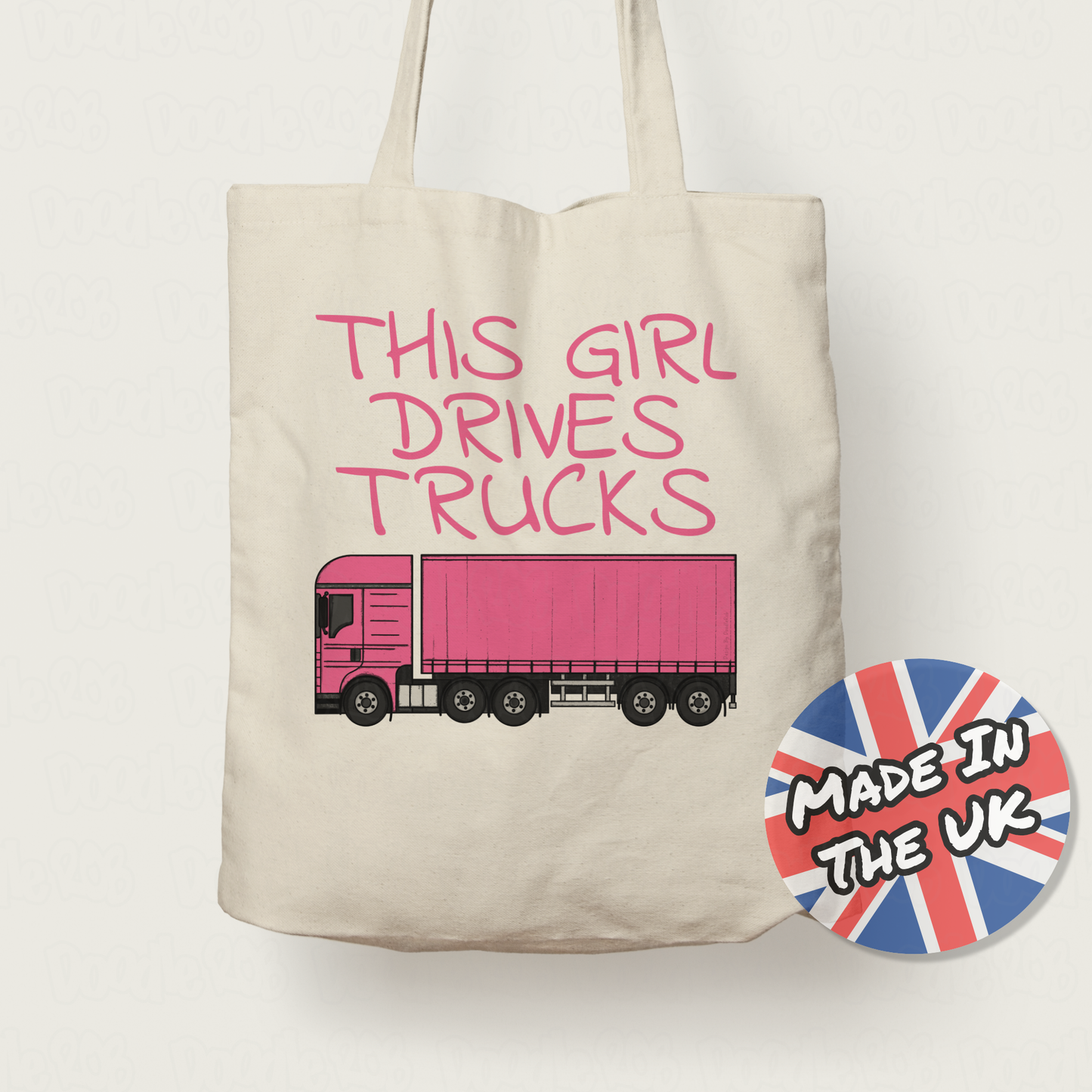 Female Lorry Driver Tote Bag - This Girl Drives Trucks - Delivery Driver Gift
