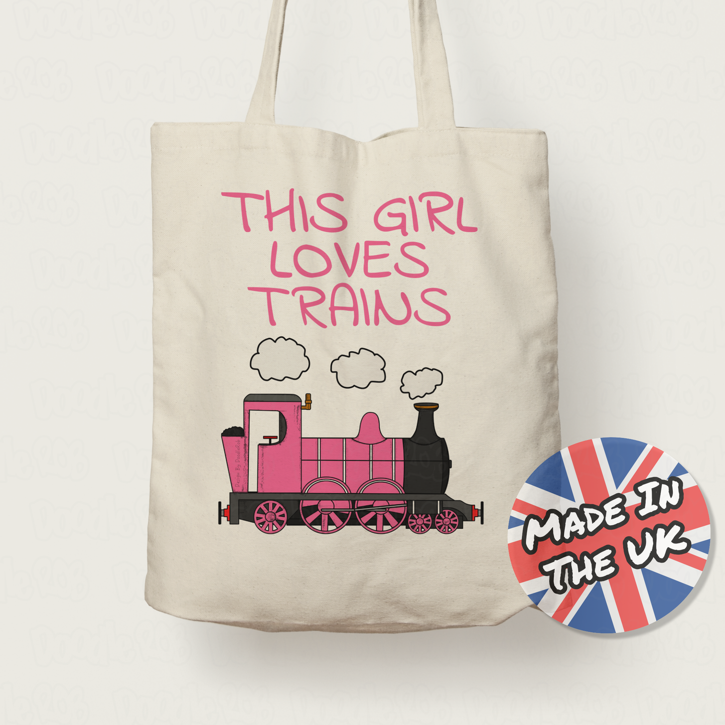 Girl's Steam Train Tote Bag - This Girl Loves Trains - Train Gift For Girl - Female Railway Enthusiast Gift