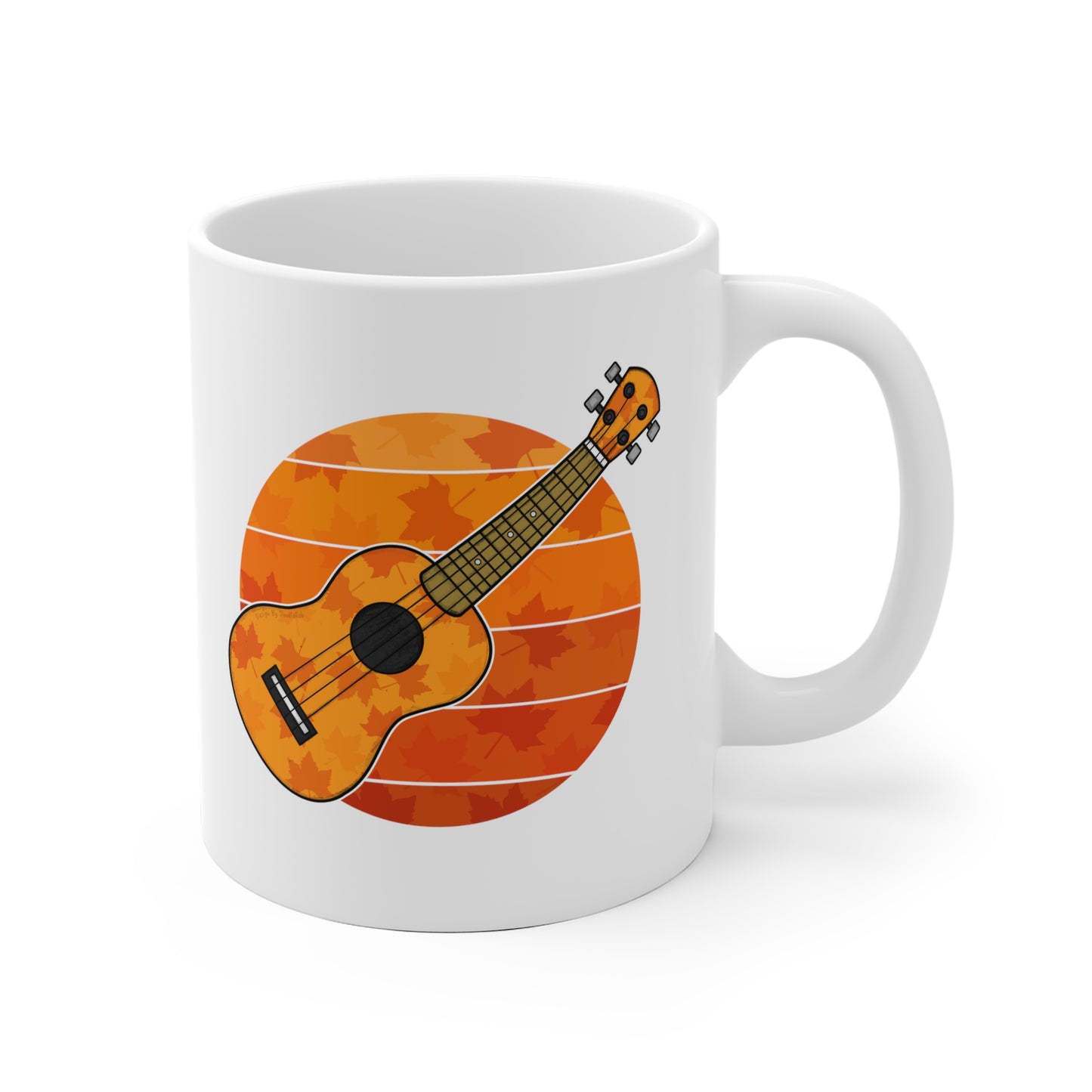 Autumn Ukulele Mug - Uke Player Mug - Ukulele Teacher Back To School Gift