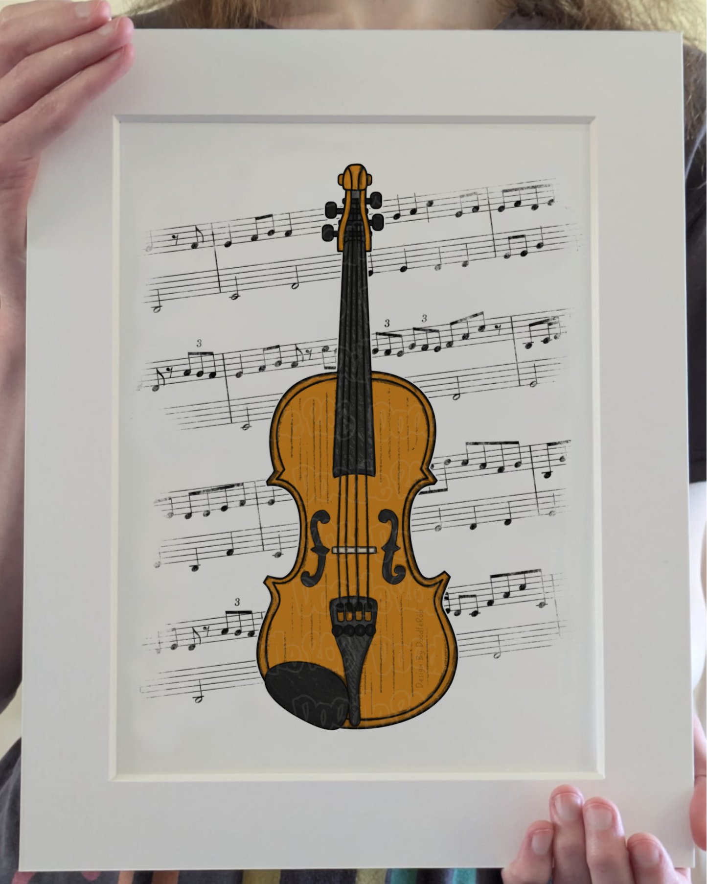 Violin Music Notation Art Print – Violinist Home Decor – String Musician Wall Art - Music Teacher Gift