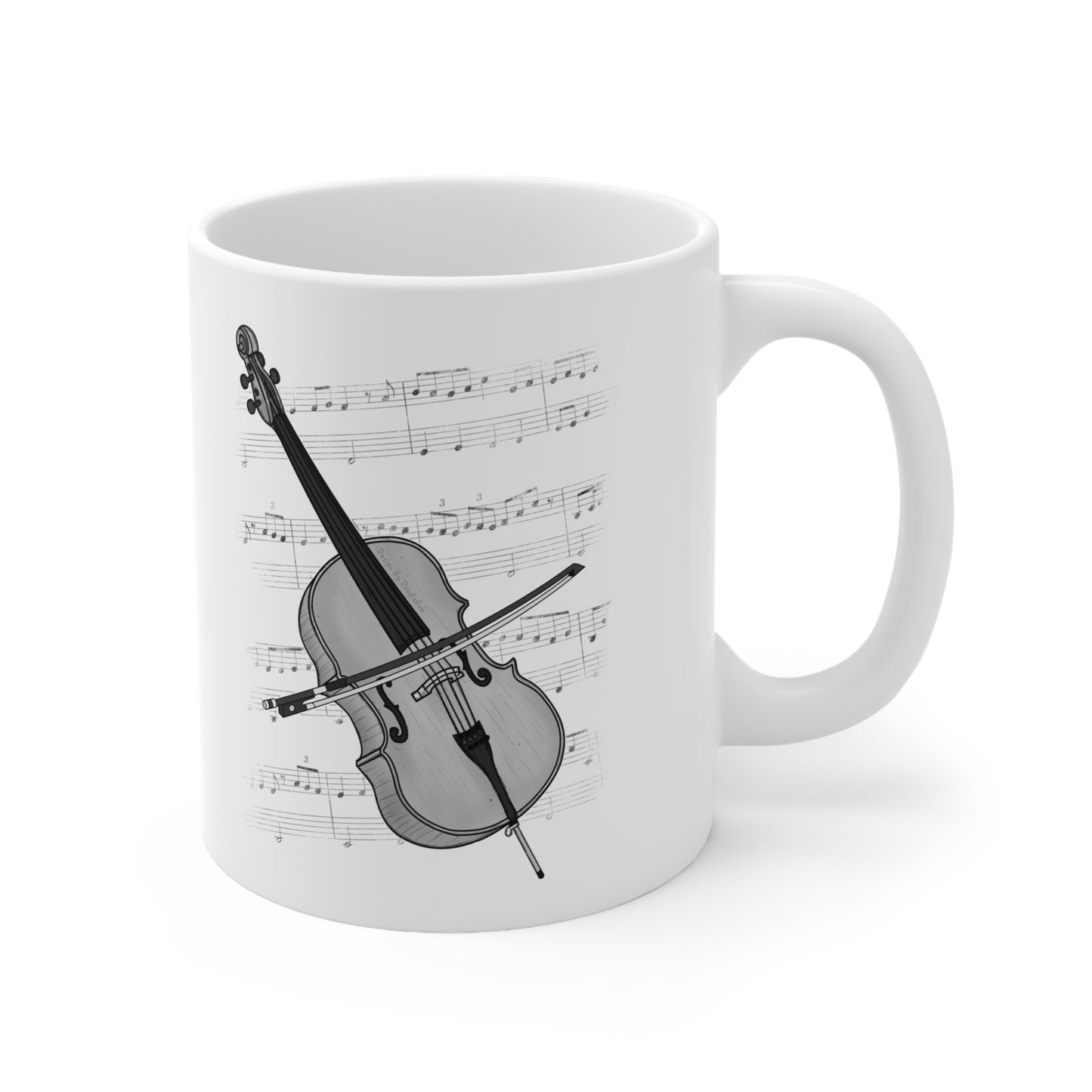 Cello Music Notation Mug - Cellist Mug - String Musician Gift