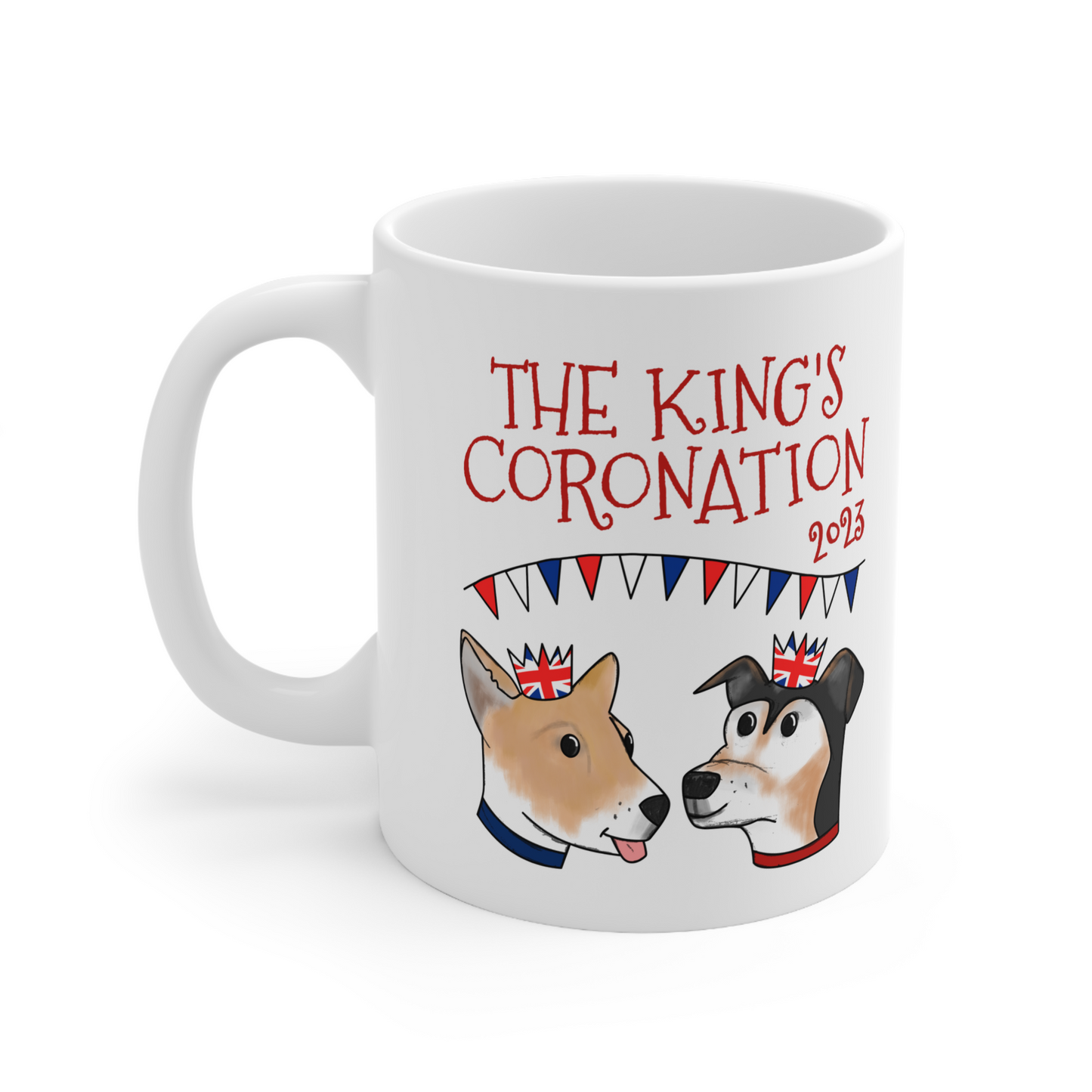 Coronation 2023 Mug - UK Flag Dogs - Souvenir Gift