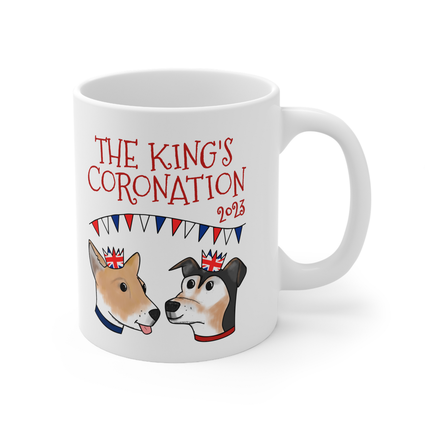 Coronation 2023 Mug - UK Flag Dogs - Souvenir Gift