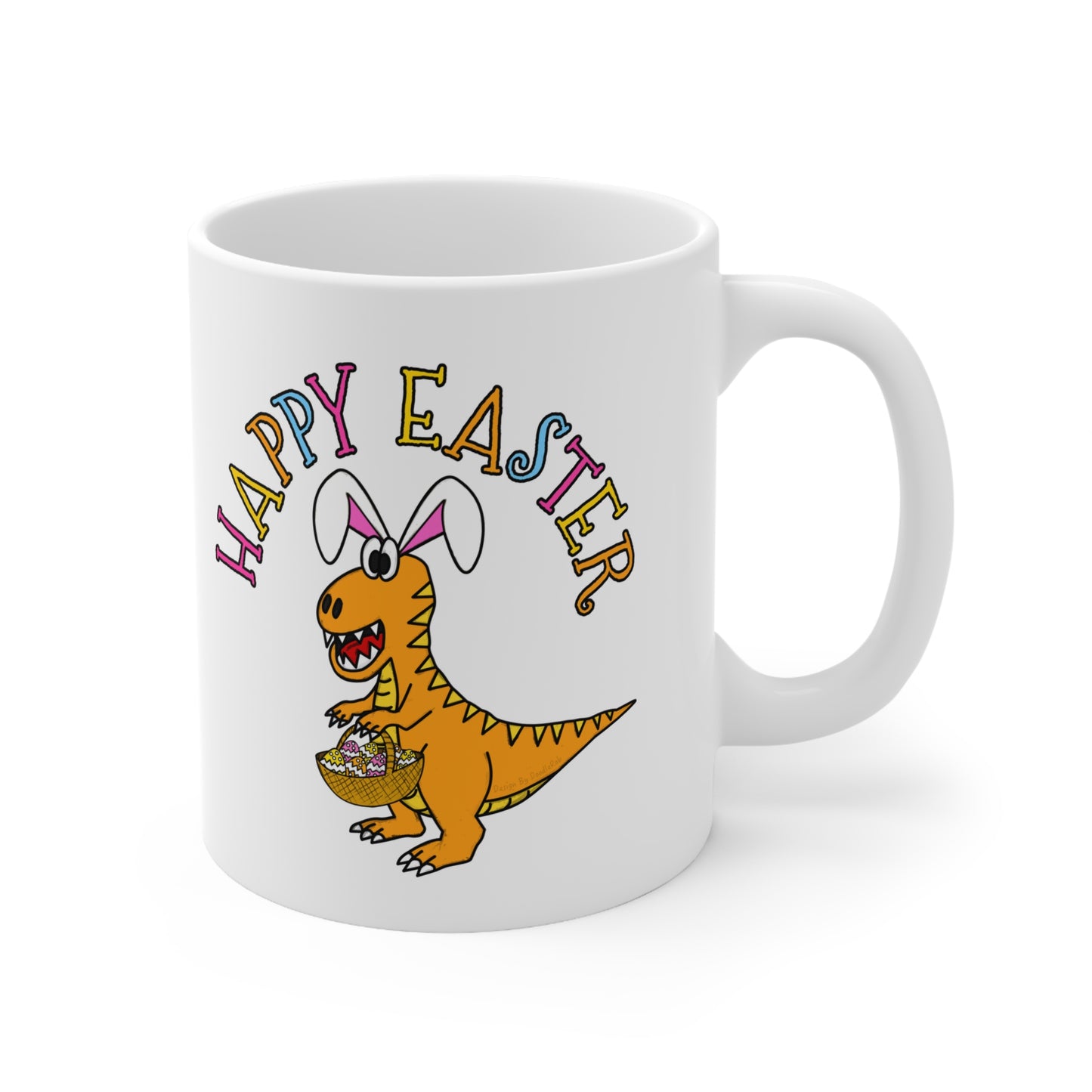 Dinosaur Easter Mug - T-Rex Easter Bunny - Kids Easter Gift