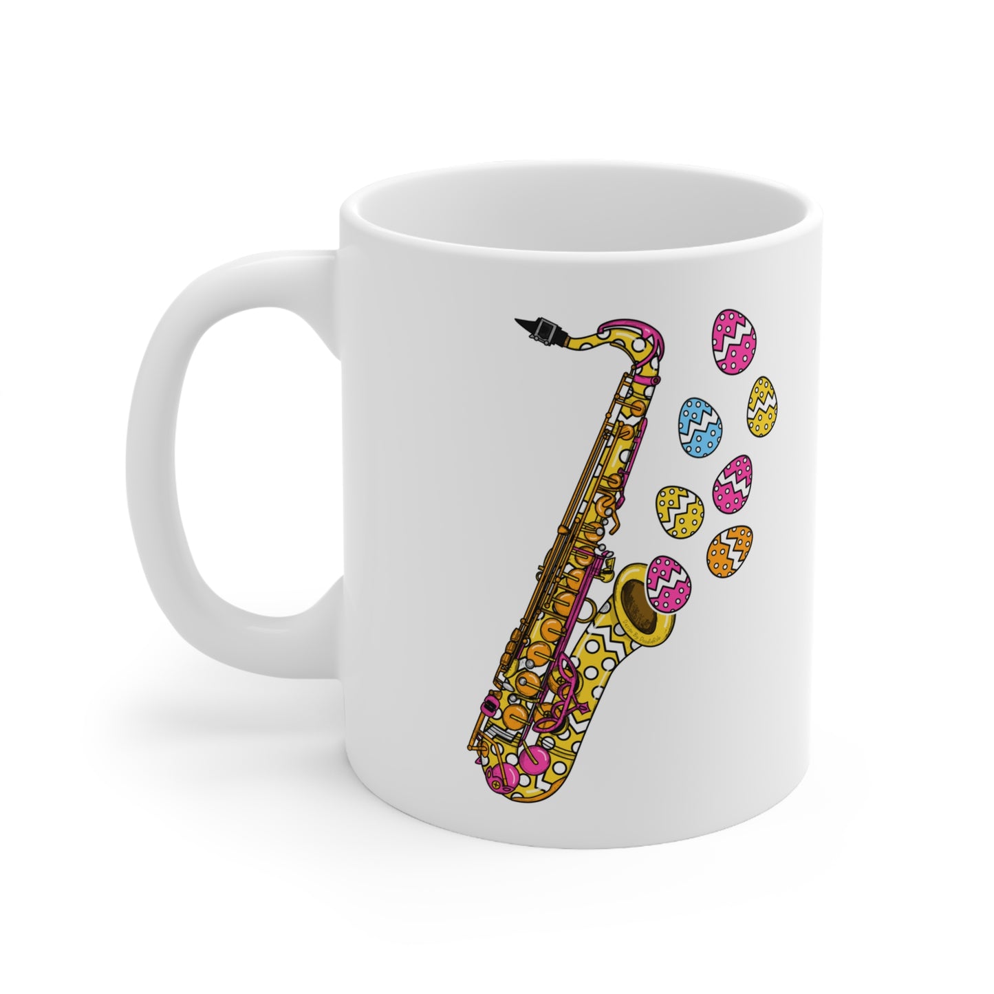 Easter Saxophone Mug - Saxophonist Mug - Easter Musician Gift