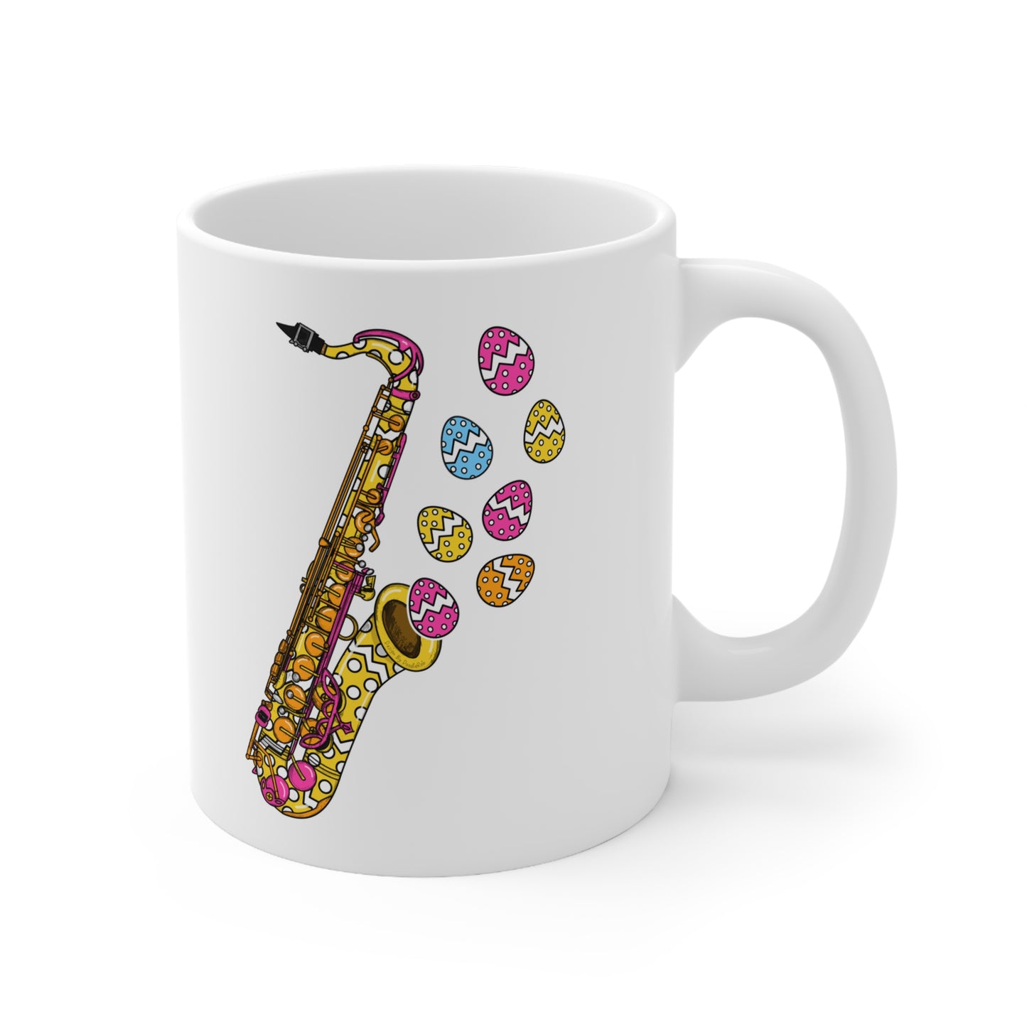 Easter Saxophone Mug - Saxophonist Mug - Easter Musician Gift