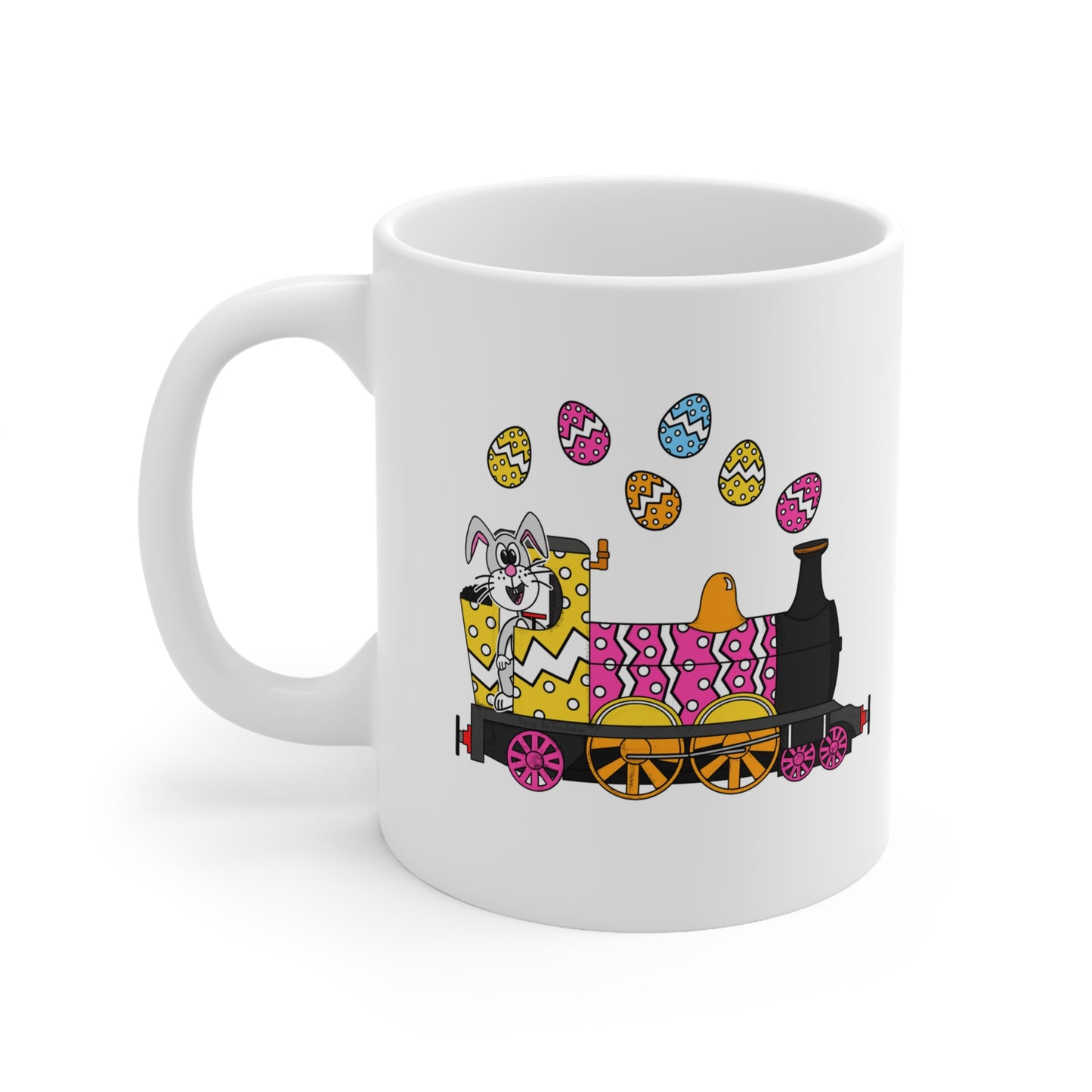 Easter Steam Train Mug - Easter Bunny Driving Train - Easter Gift For Boy