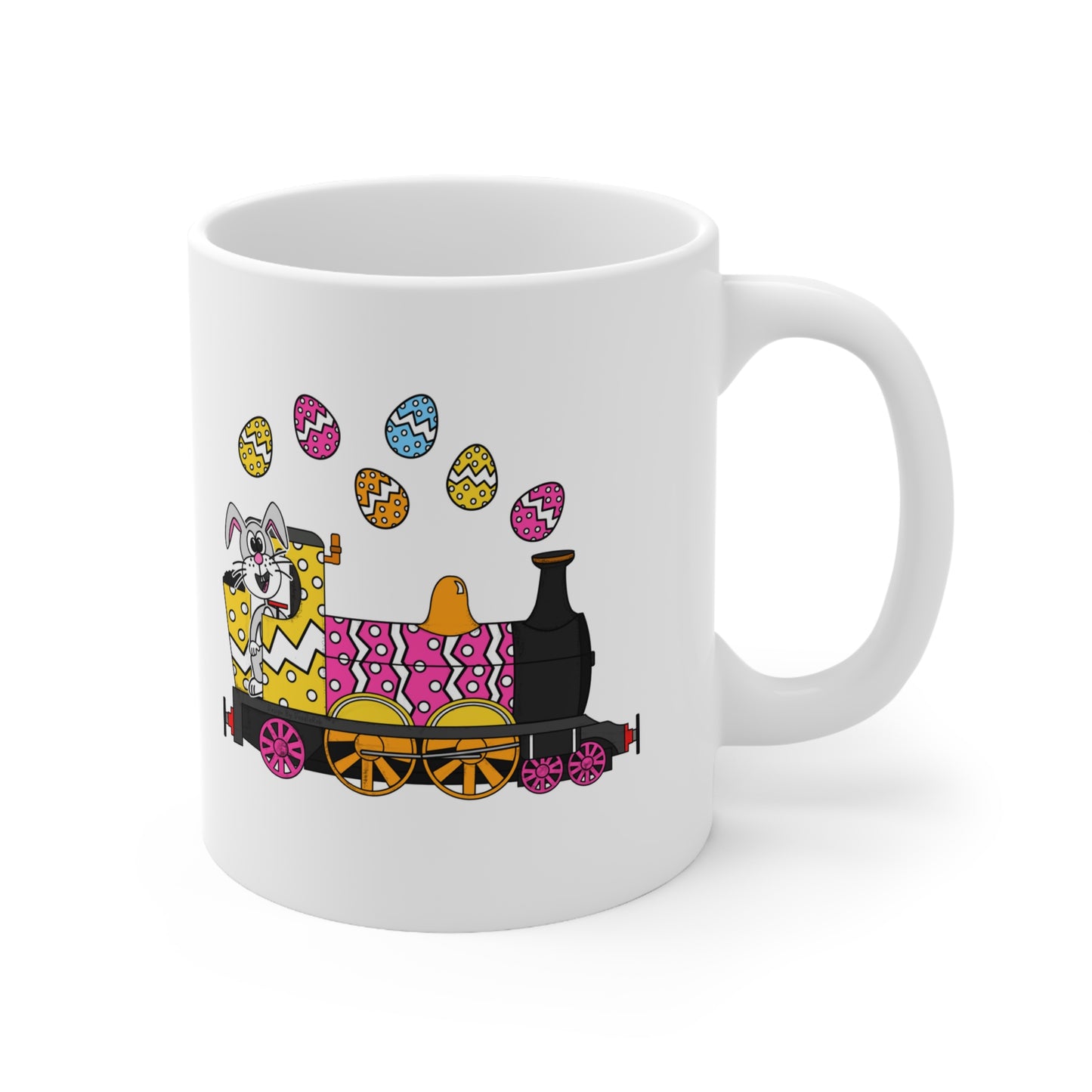 Easter Steam Train Mug - Easter Bunny Driving Train - Easter Gift For Boy