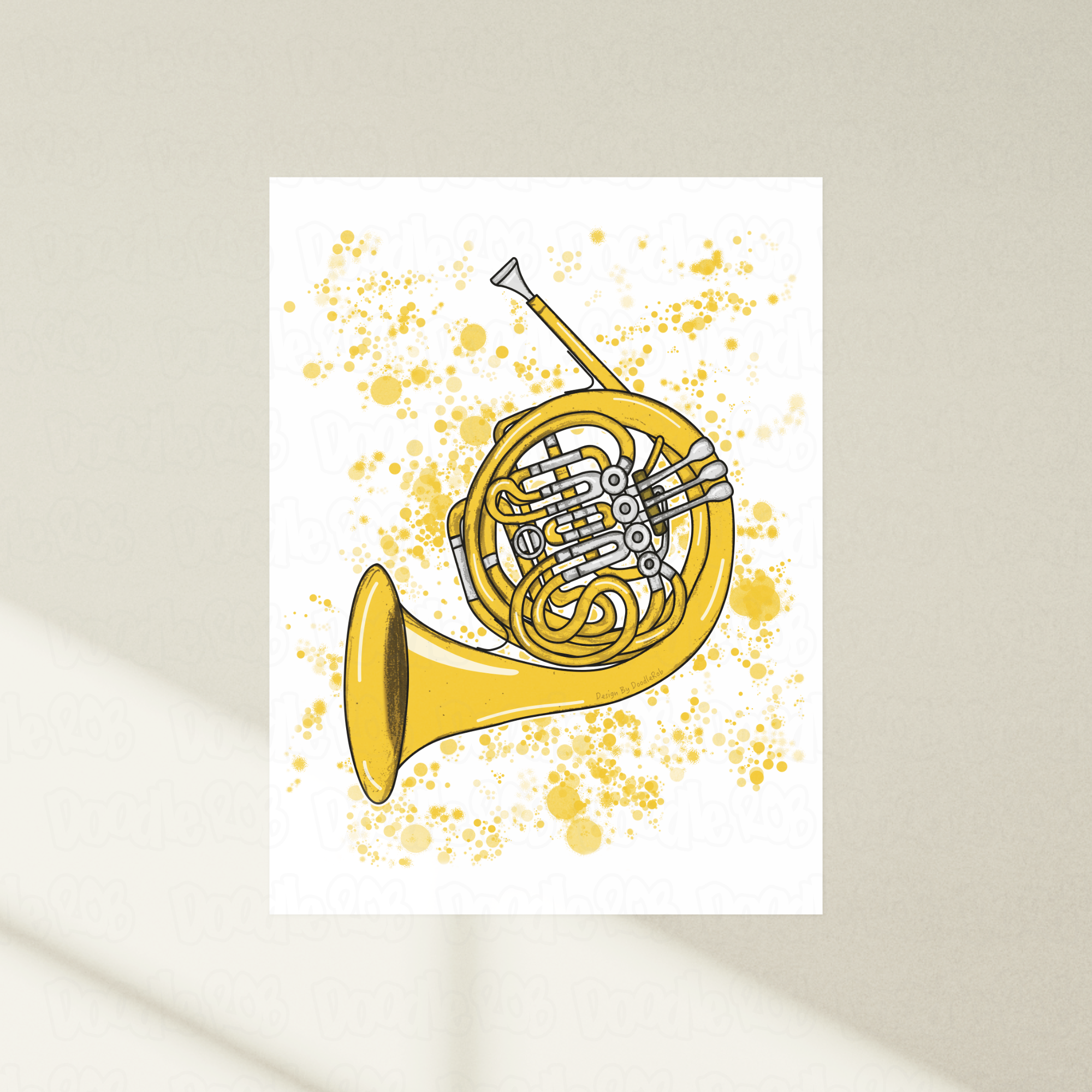 French Horn Poster Horn Player Wall Art Brass Teacher Gift