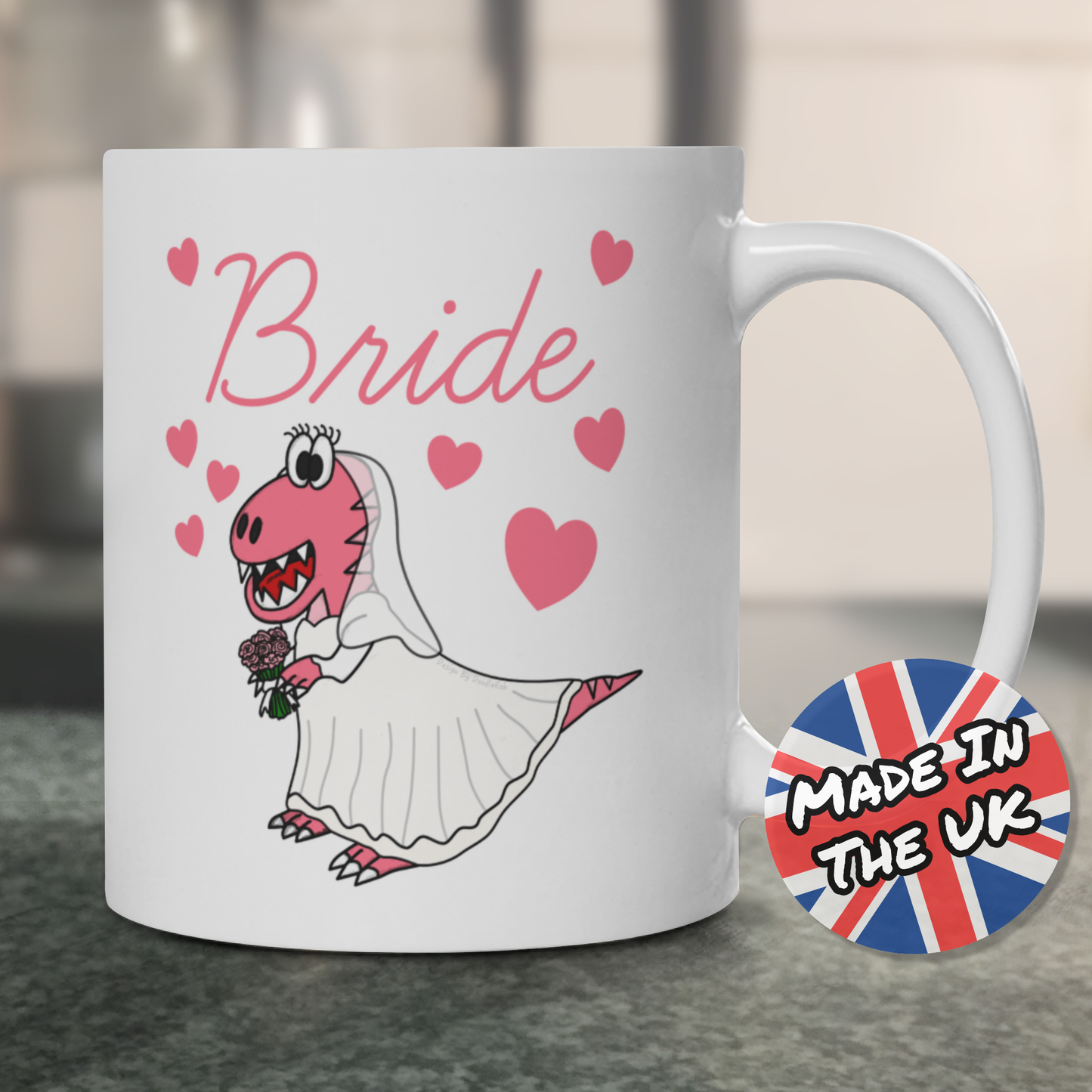 Dinosaur Wedding Gift - T-Rex Bride Mug - Wedding Planner Mug