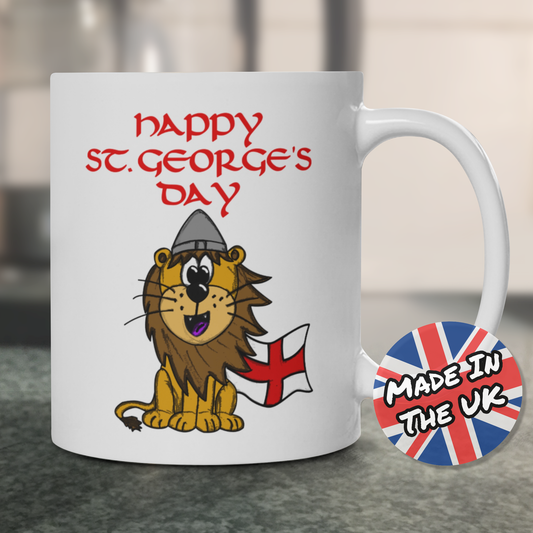 St George's Day Mug - English Lion Mug - Funny St George's Day Gift