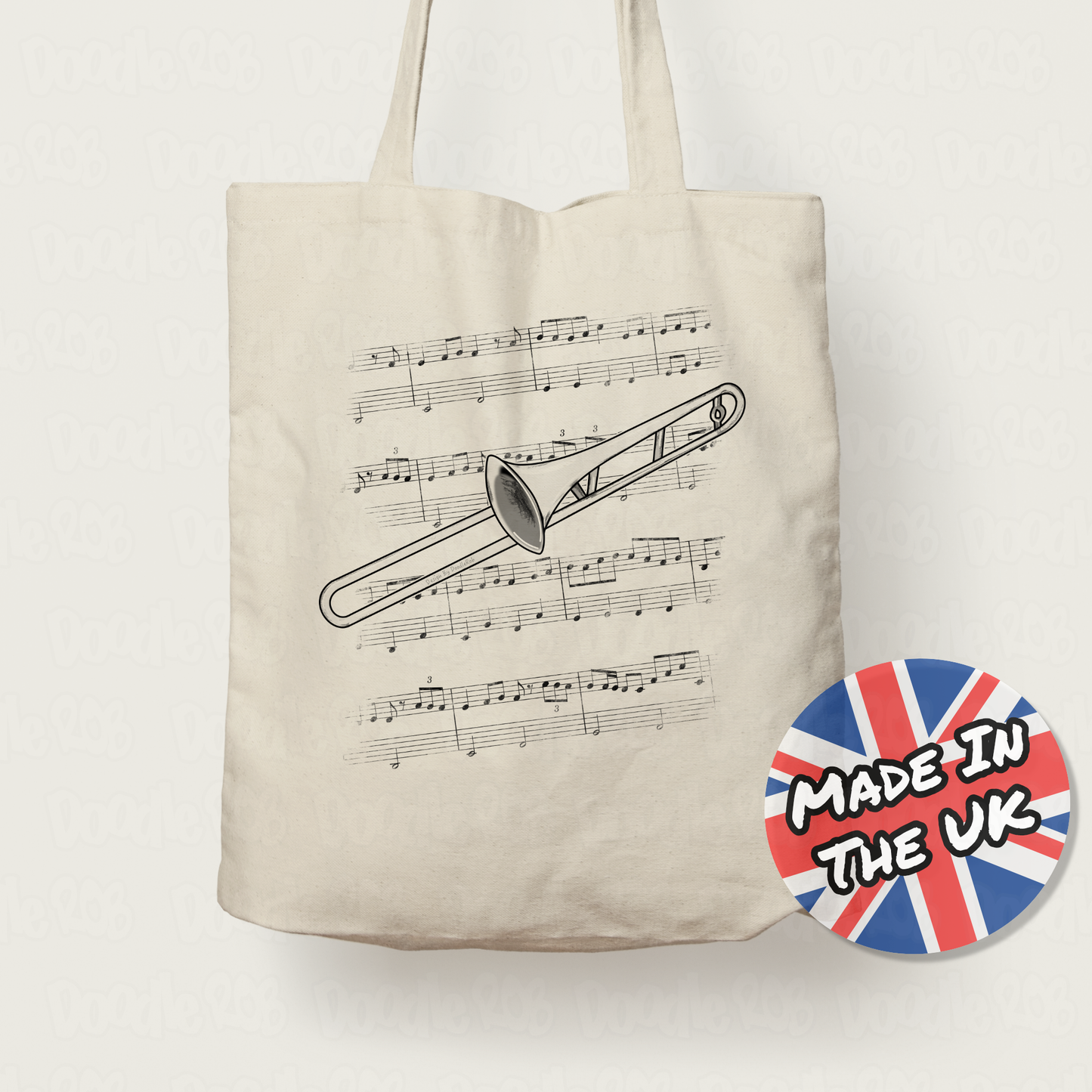 Trombone Tote Bag - Gift For Trombonist - Brass Musician Gift