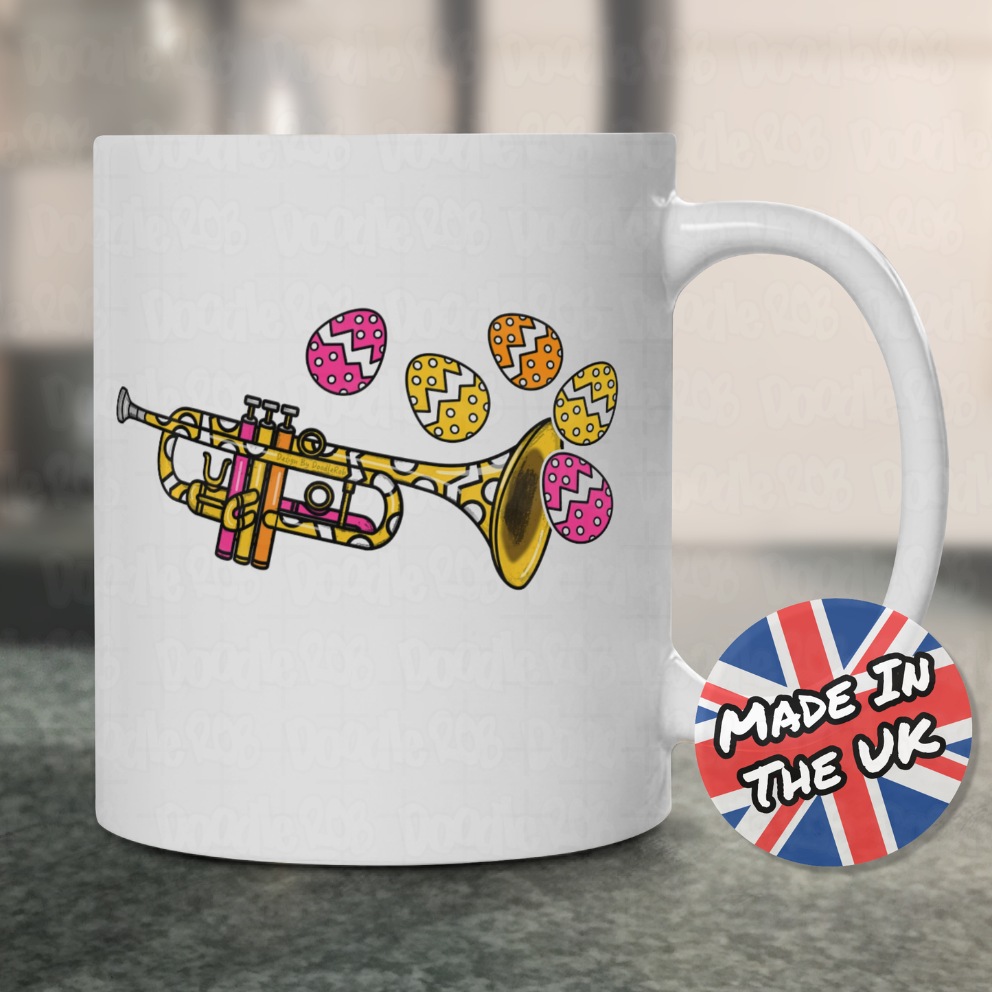 Easter Trumpet Mug - Brass Player Mug - Easter Musician Gift