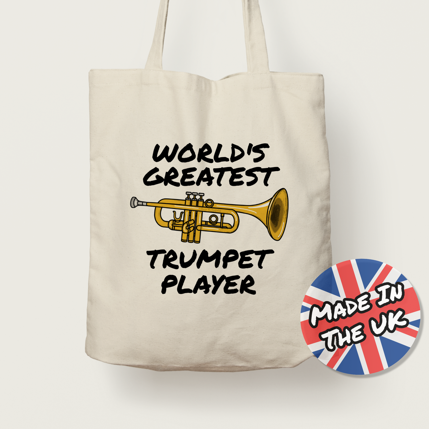 Trumpet Tote Bag - World's Greatest Trumpet Player - Gift For Trumpeter