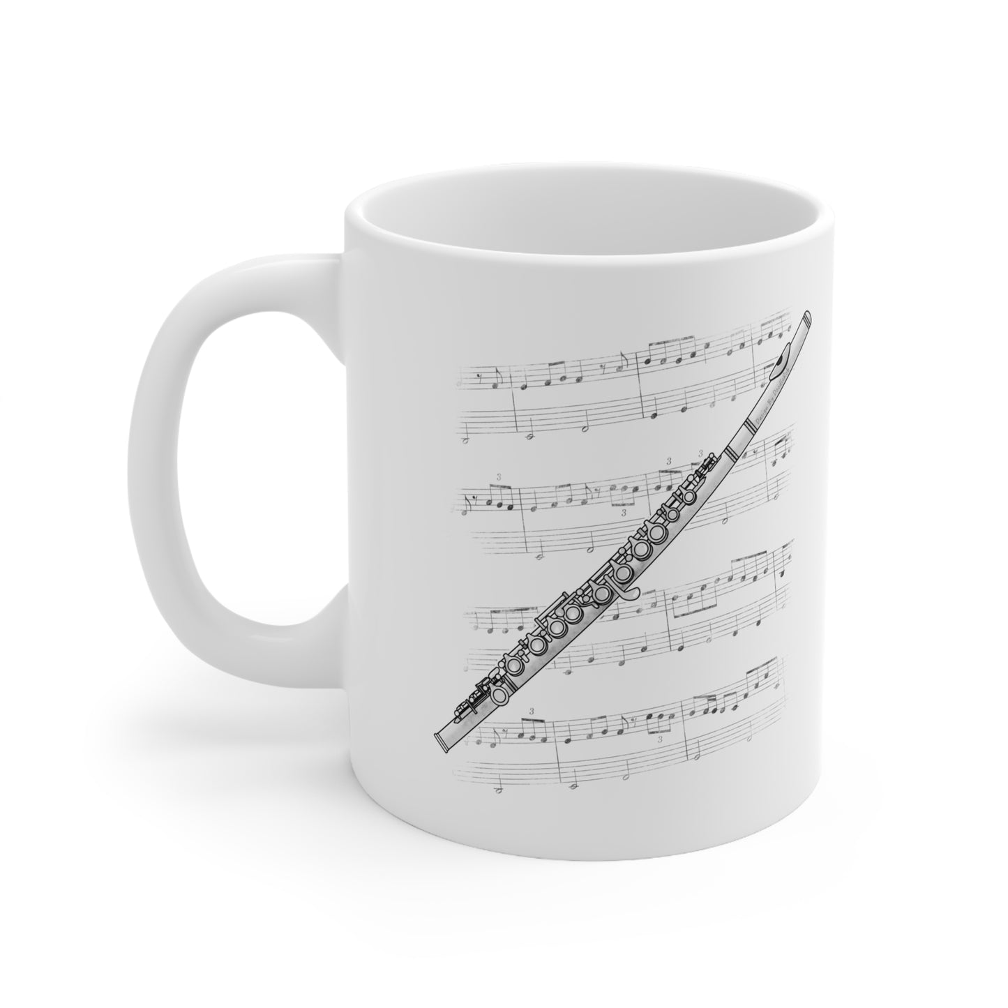 Flute Mug - Gift For Flautist - Woodwind Musician Gift