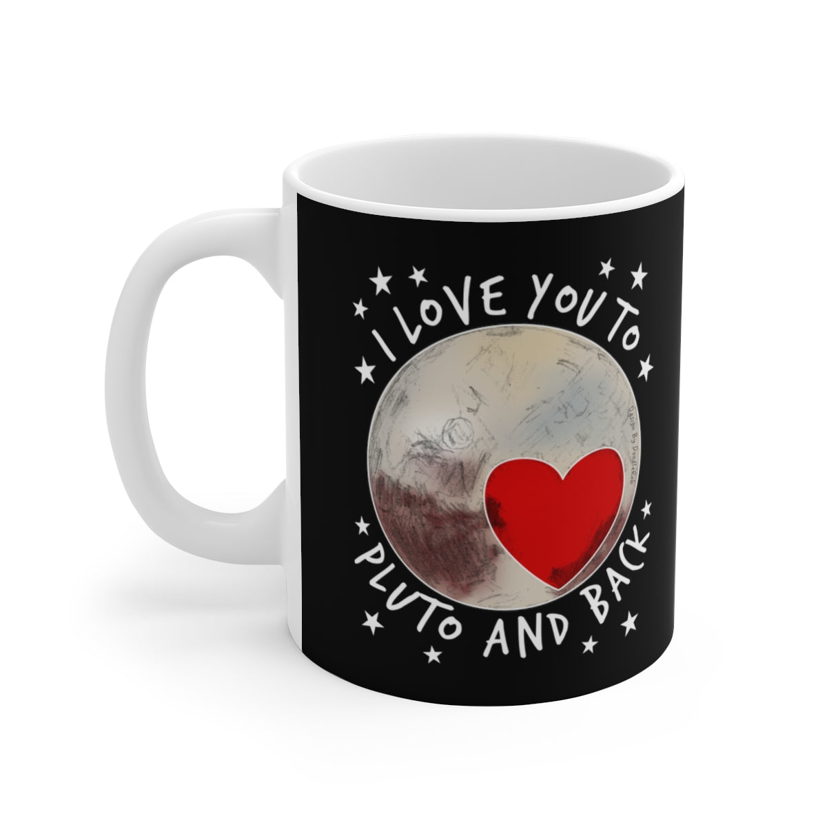 I Love You To Pluto and Back Mug - Space Enthusiast Anniversary Gift