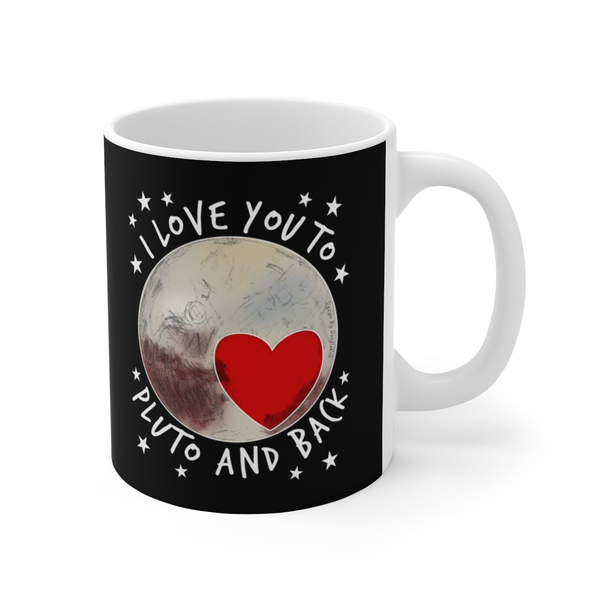 I Love You To Pluto and Back Mug - Space Enthusiast Anniversary Gift
