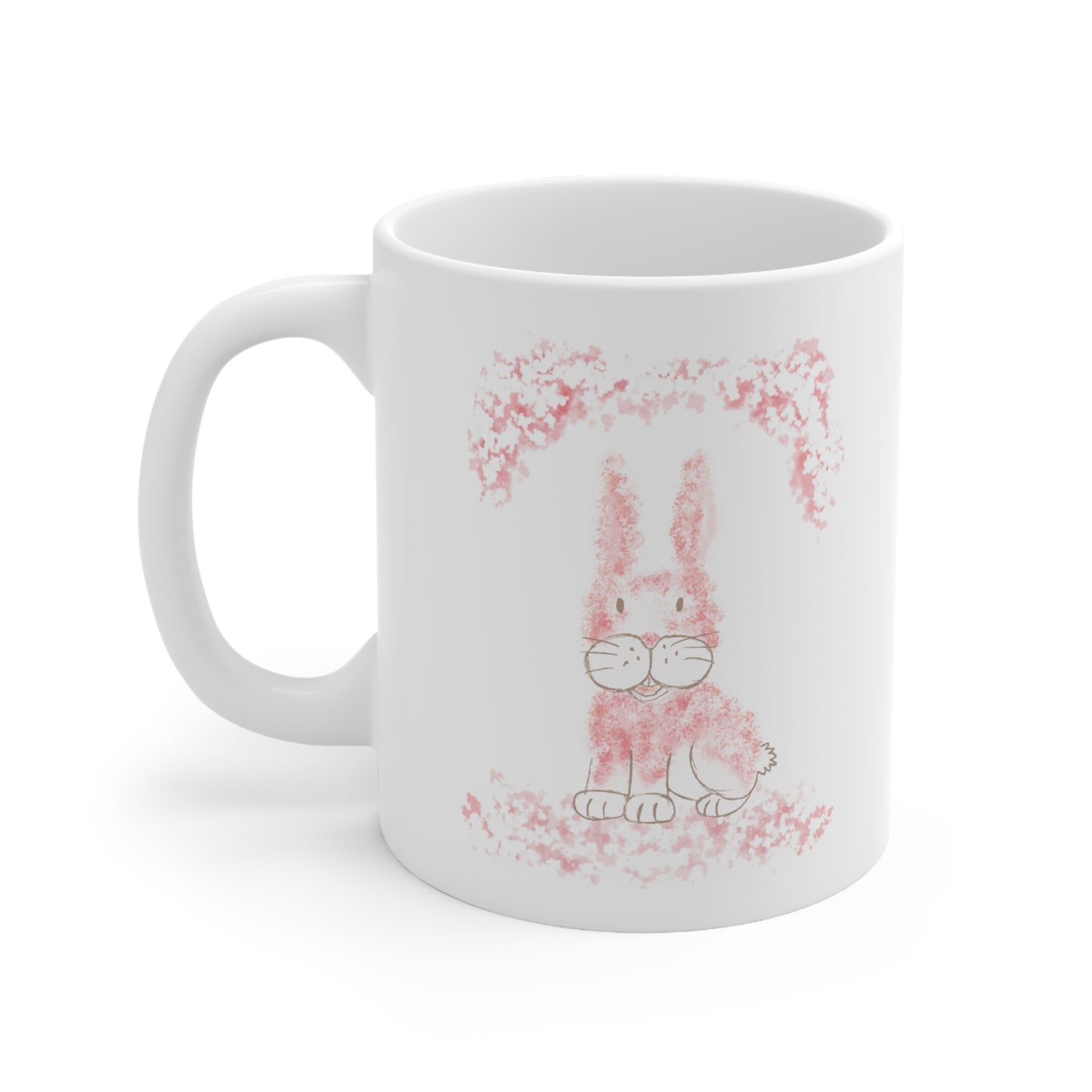 Floral Easter Bunny Mug - Cherry Blossom Gift For Her - Sakura Gift For Mum