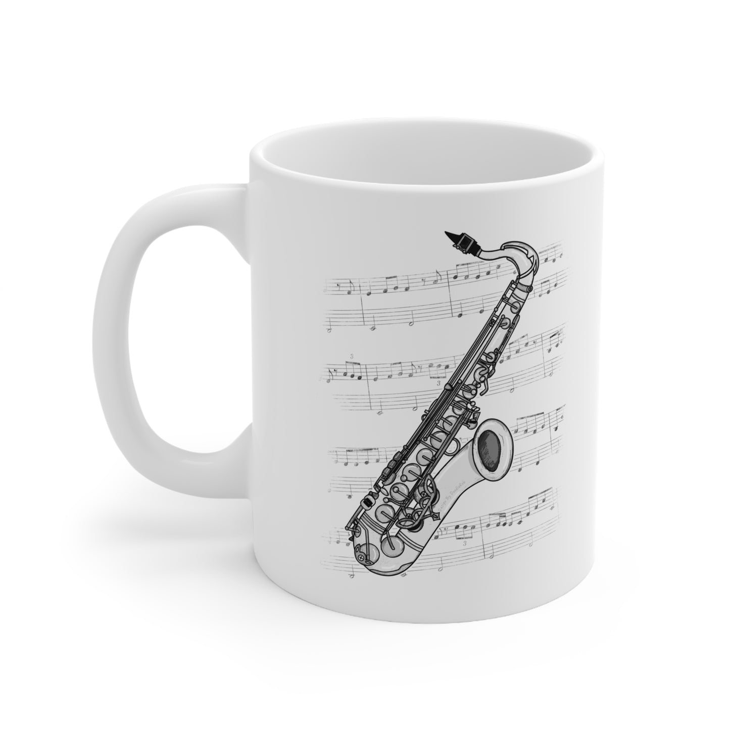 Saxophone Music Notation Mug - Saxophonist Mug - Music Teacher Gift