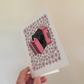 Accordion Floral Greeting Card (Pink Flowers) - Female Accordionist - Folk Musician Card For Girl