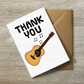 Acoustic Guitar Thank You Card - Guitarist Musician - Card For Music Teacher