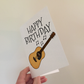 Acoustic Guitar Birthday Card - Acoustic Guitarist Card - Songwriter Birthday Card