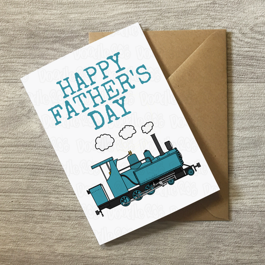 Steam Train Father's Day Card - Dad Railway Enthusiast