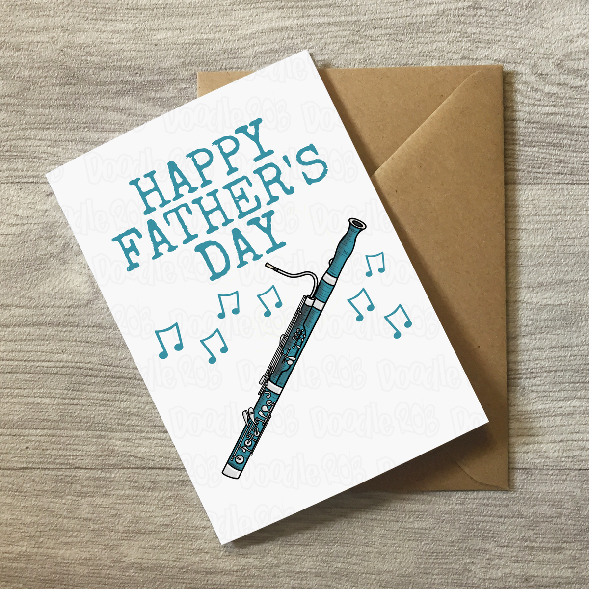 Bassoon Father's Day Card - Dad Bassoonist Woodwind Musician