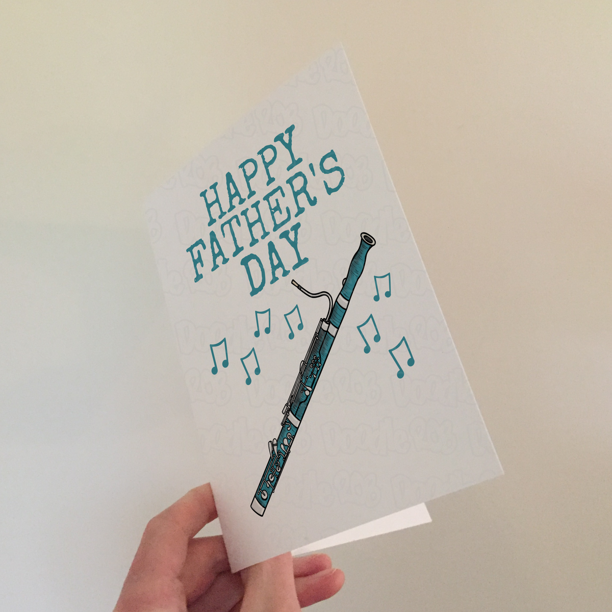 Bassoon Father's Day Card - Dad Bassoonist Woodwind Musician