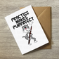 Cat Bassoon Greeting Card - Practice Makes Purrrfect - Bassoonist Birthday Card - Funny Music Teacher Card