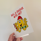 Octopus Christmas Card - Pull A Cracker With Me - Funny Animal Xmas Card