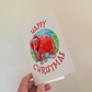 Elephant Christmas Card - Wildlife Lover Xmas Card - Safari Animal Christmas Card
