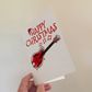 Mandolin Christmas Card - Xmas Card For Mandolinist - Folk Musician Greeting Card