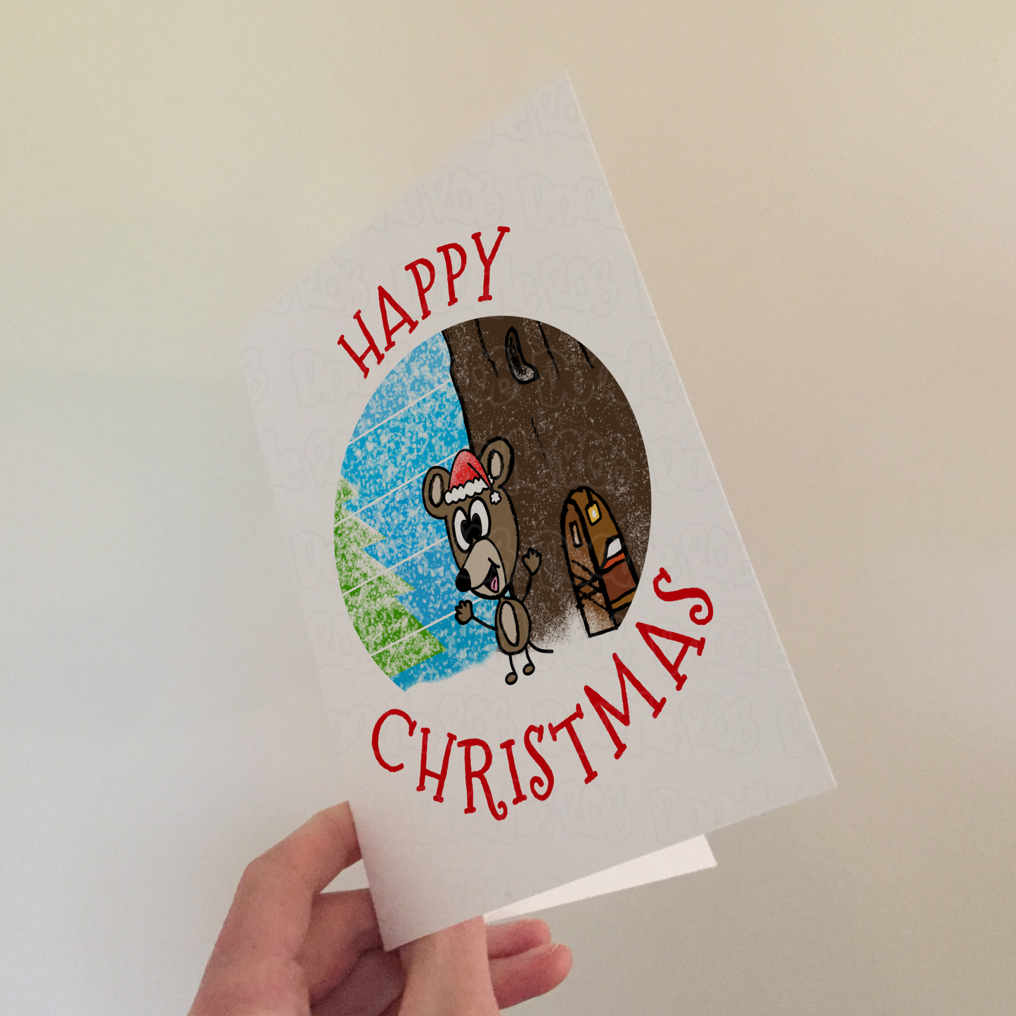 Mouse Christmas Card - Wildlife Lover Xmas Card - Nature Christmas Card