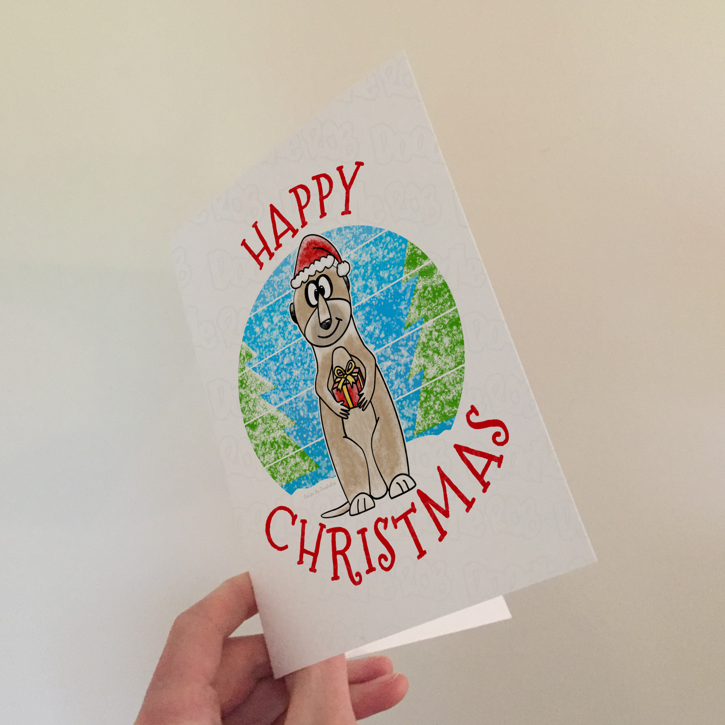 Meerkat Christmas Card - Wildlife Christmas Card - Funny Animal Xmas Card