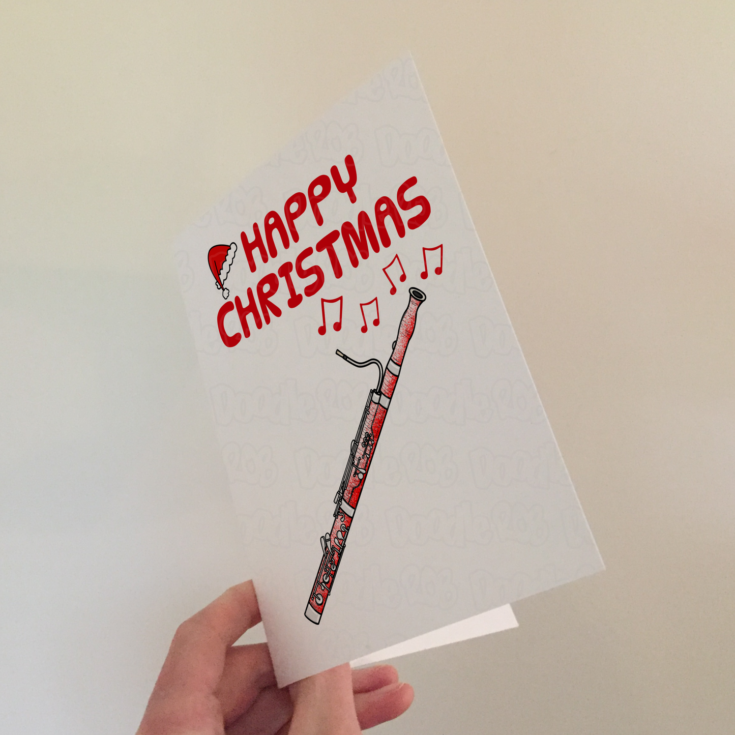 Bassoon Christmas Card - Bassoonist Xmas Card - Music Teacher Christmas Card