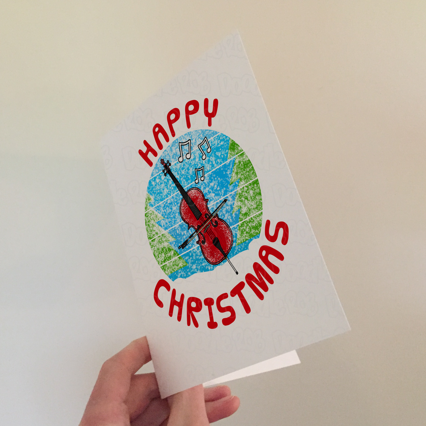 Cello Christmas Card - Cellist Xmas Card - Music Teacher Christmas Card