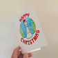 Chess Christmas Card - Chess Bishop Greeting Card - Chess Player Xmas Card