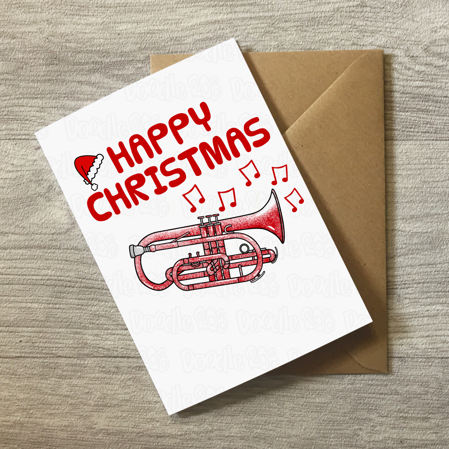Cornet Christmas Card - Cornetist Xmas Card - Brass Musician Christmas Card