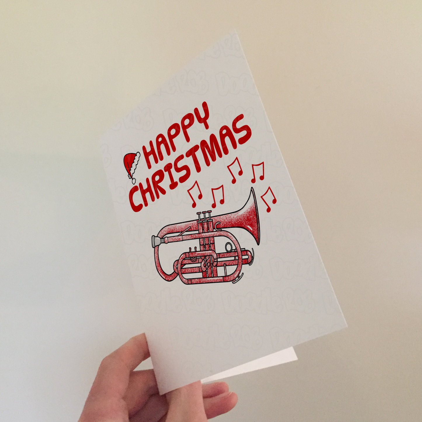 Cornet Christmas Card - Cornetist Xmas Card - Brass Musician Christmas Card