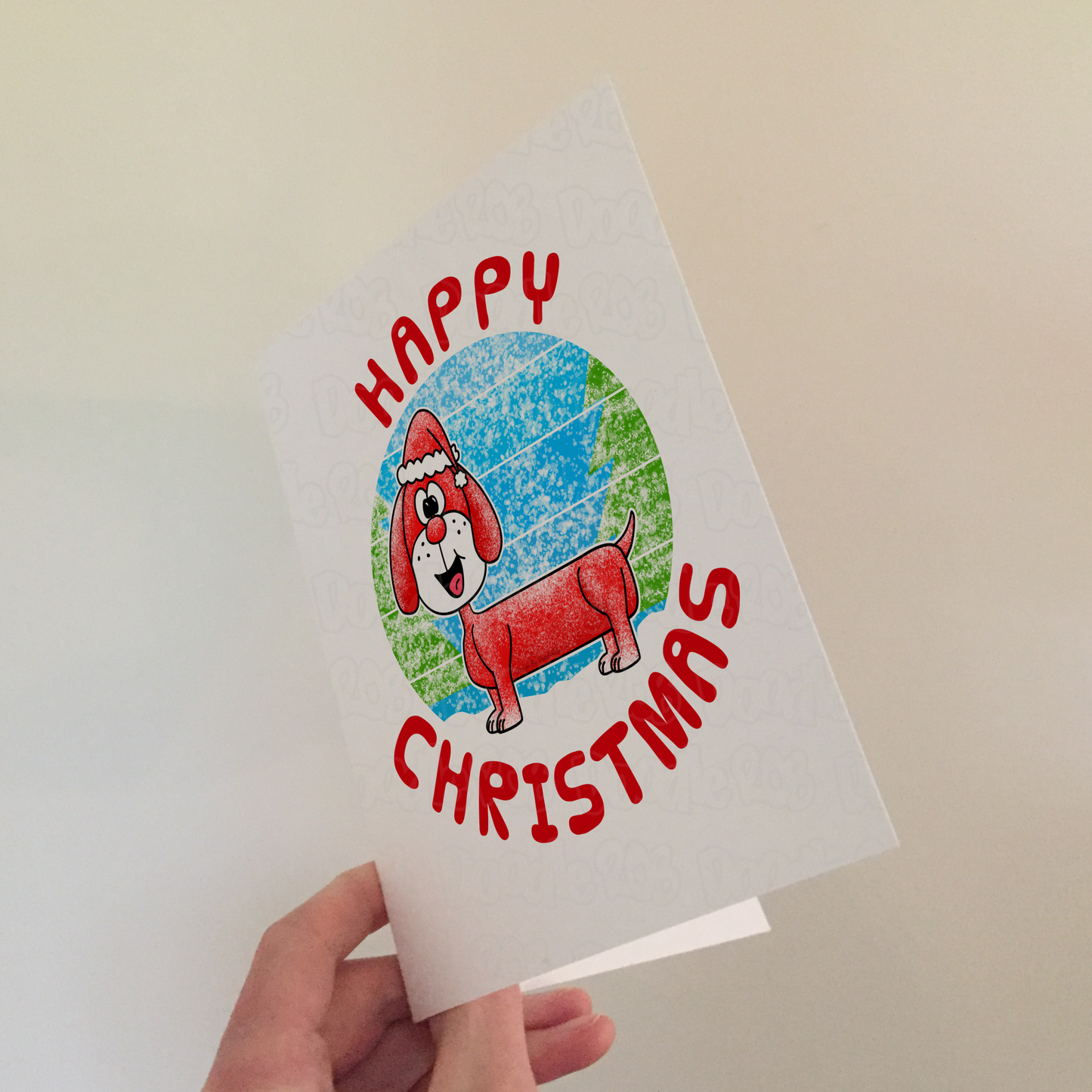 Dachshund Christmas Card - Dog Lover Xmas Card - Sausage Dog Greeting Card