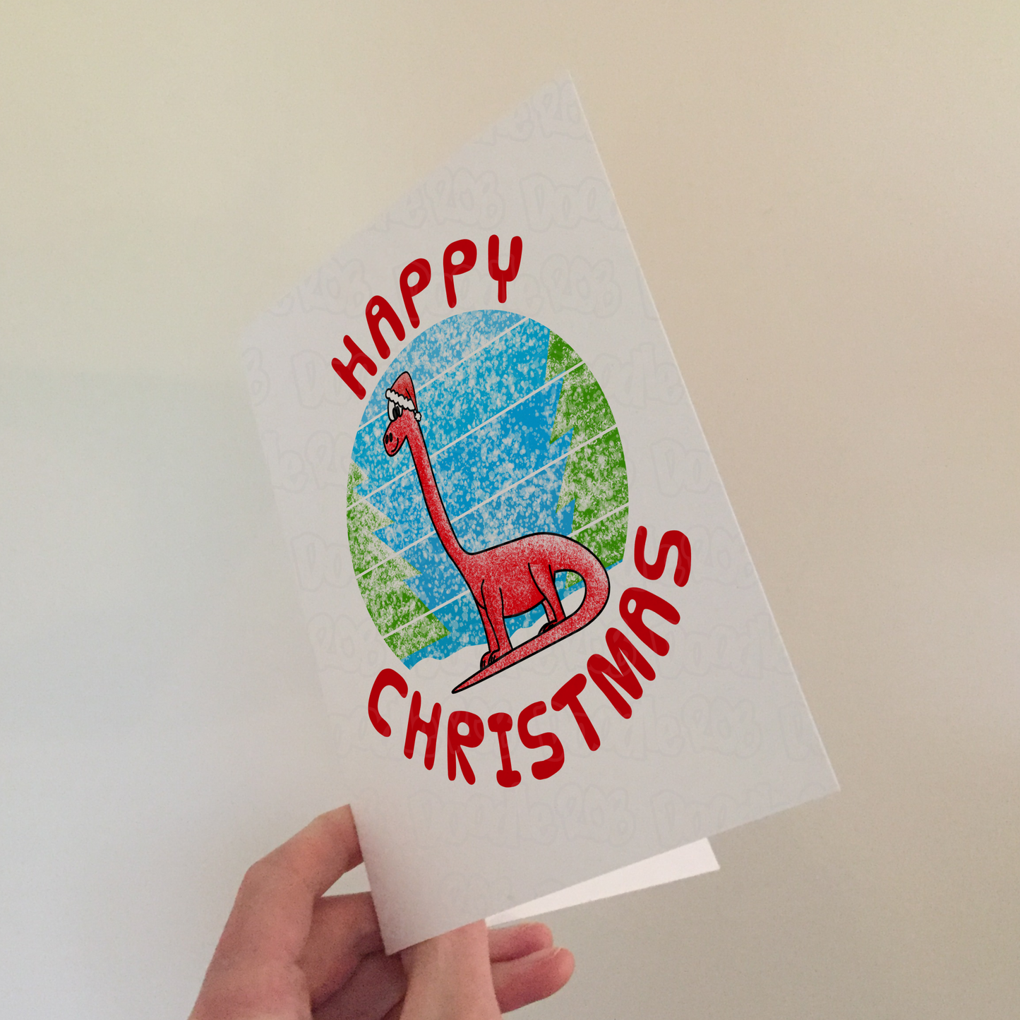 Diplodocus Christmas Card - Dinosaur Xmas Card - Boys Christmas Card