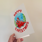 Triceratops Christmas Card - Dinosaur Xmas Card - Boys Christmas Card